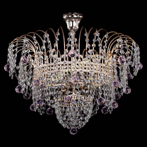 Люстра Агата Венеция №4 шар розовая в Ростове-на-Дону Гусь Хрустальный