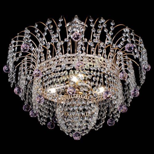 Люстра Агата Венеция №4 шар розовая в Ростове-на-Дону Гусь Хрустальный