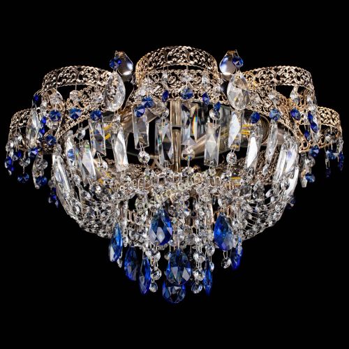 Люстра Камея Флора №4 синяя в Ростове-на-Дону Гусь Хрустальный
