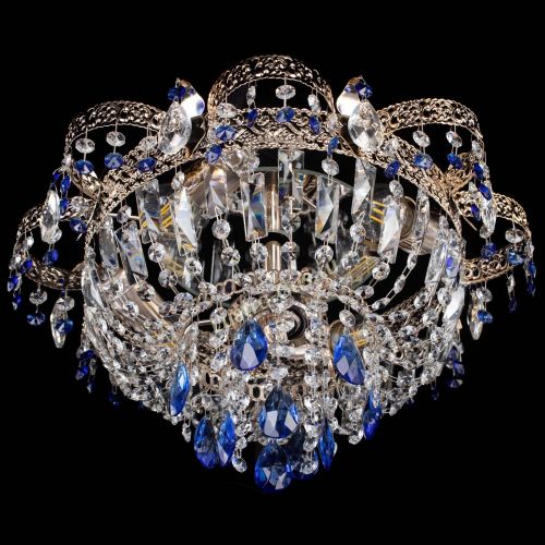 Люстра Камея Флора №4 синяя в Ростове-на-Дону Гусь Хрустальный